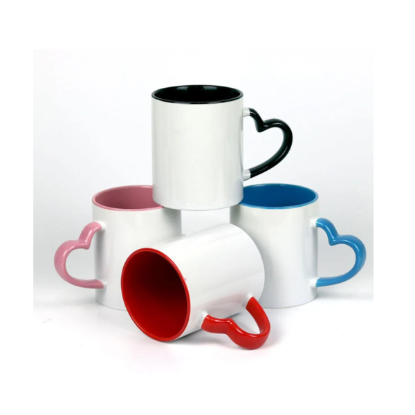 Caneca alça coração