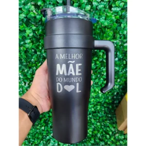 Caneca Térmica 1200ml c/ canudo - Personalizada